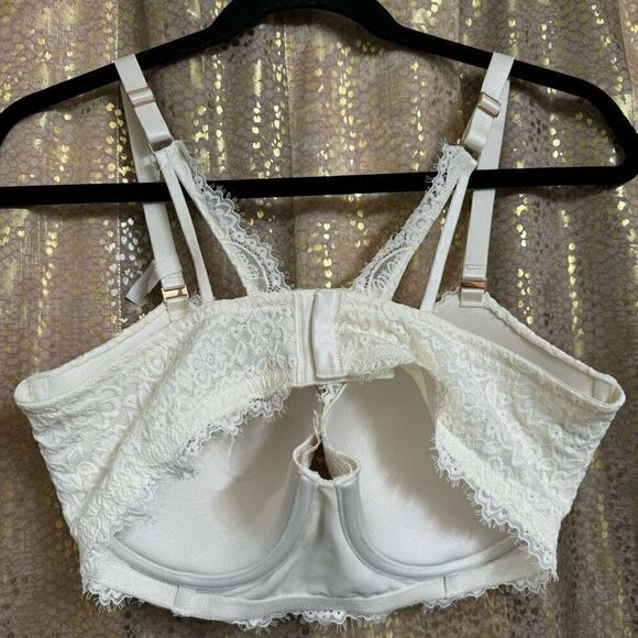 Aerie Real Good White Lace Lightly Lined Balconette Bra 36DD NWT - Picture 6 of 7